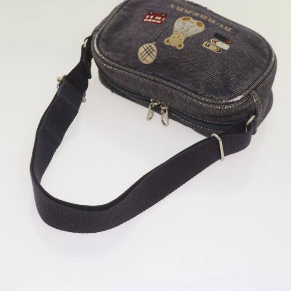 BURBERRY Hand Bag Denim Navy Auth ti1533 - Picture 8 of 16